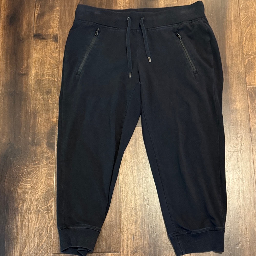 Lauren Ralph Lauren Black Jogger Capris with Drawstring Waist